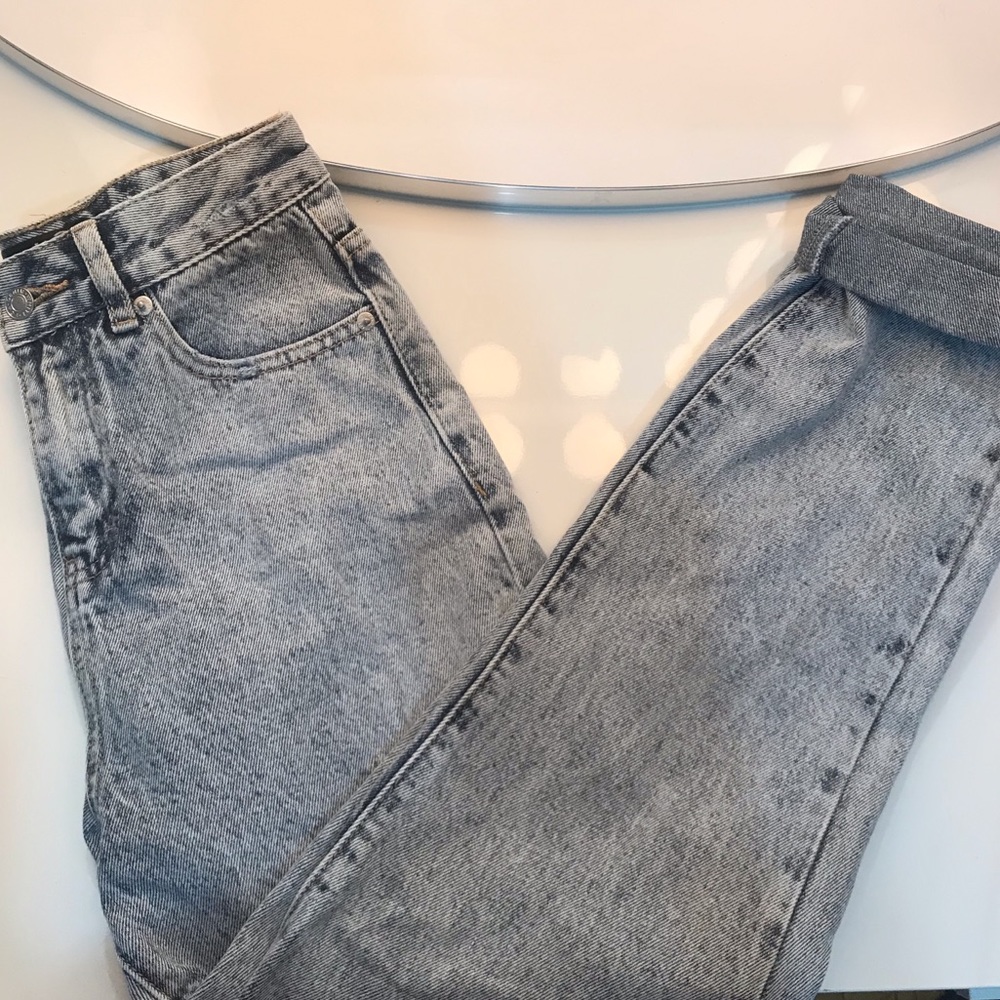 Like Duh! Boyfriend Jeans Washed Blue Denim